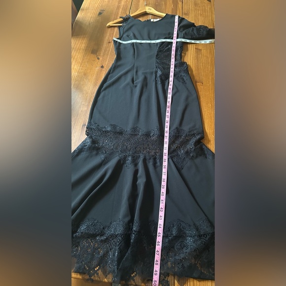 Anthropologie Hutch Asymmetrical Romantic Goth Lace Mix Slip Dress - Picture 11 of 15